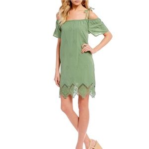 Copper Key Tie Shoulder Crochet Dress | Size: M